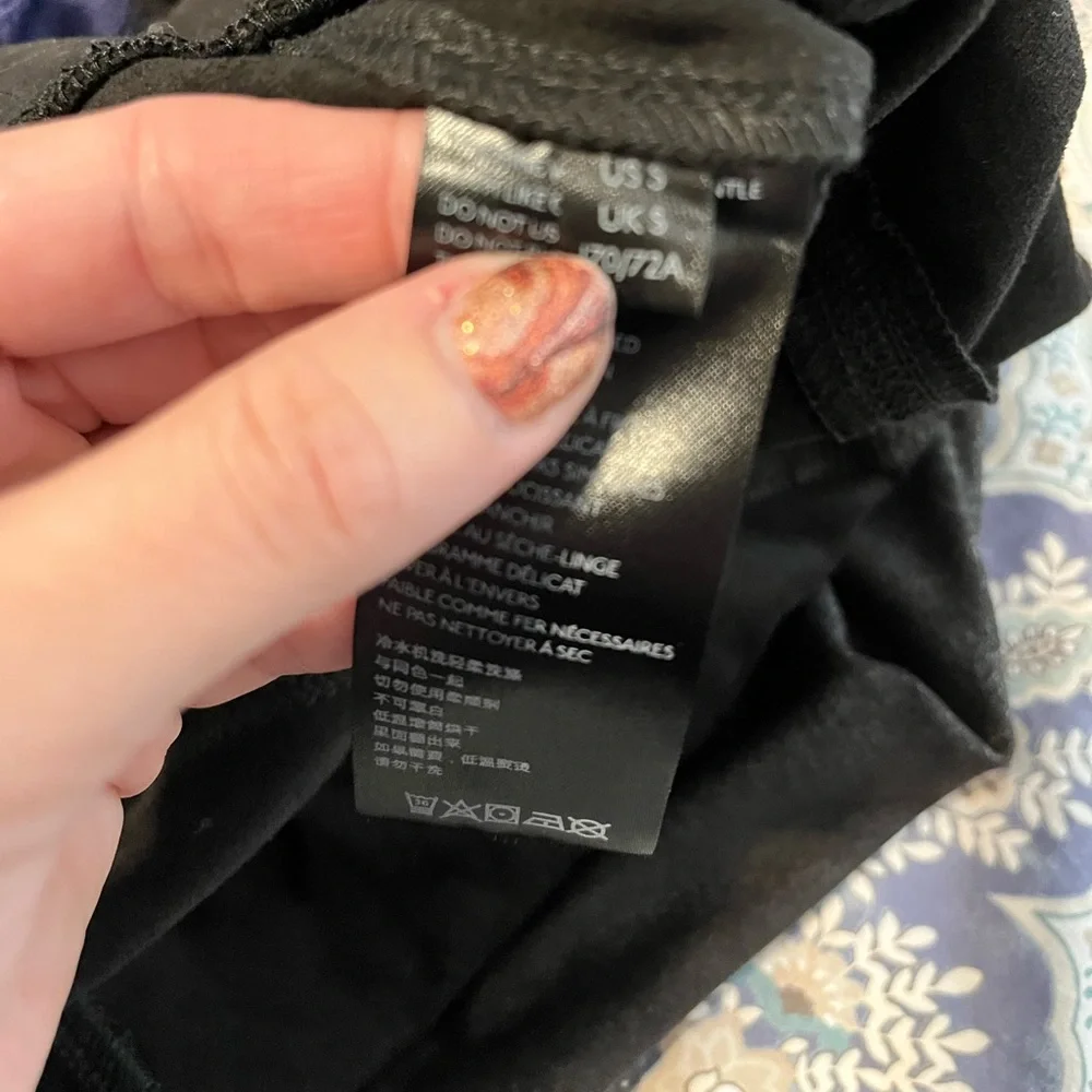 Free People Black Midnight Vegan Suede Trouser‎ Pants Size Small Leggings